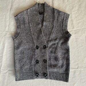 Ann Taylor Charcoal Buttoned Vest